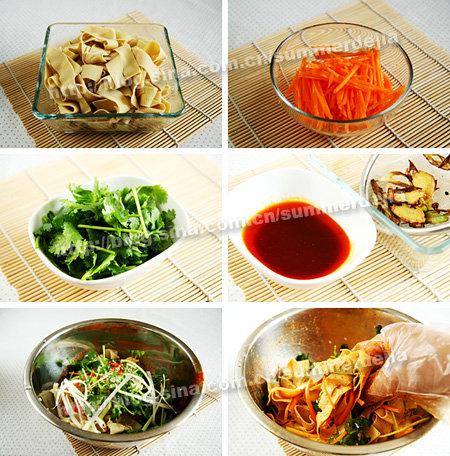 韩式拌干豆腐丝的做法